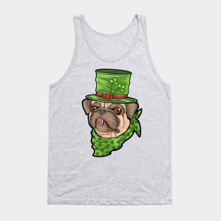Pug Leprechaun Funny St. Patrick's day Gift for Pug Lovers Tank Top